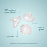wide latch nipples 3-pack